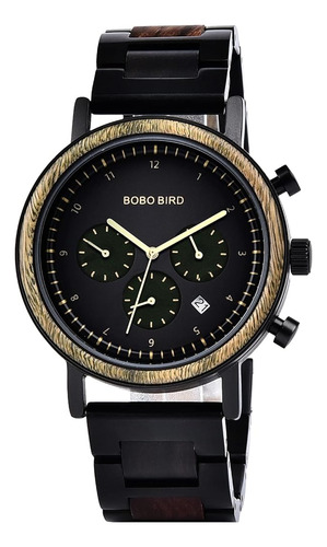 Bobo Bird Reloj De Madera Para Hombres, Elegante Cronógrafo 