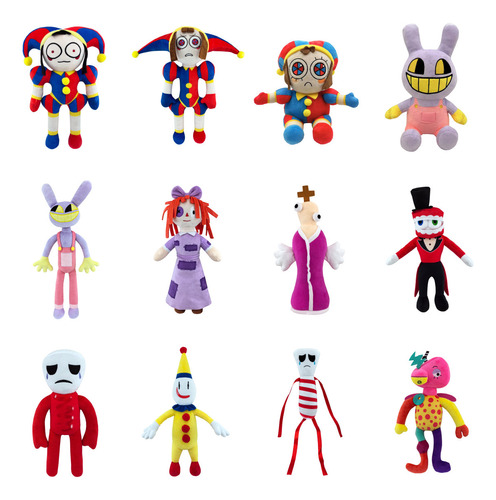 12 Piezas De Peluche The Amazing Digital Circus Plush Patch