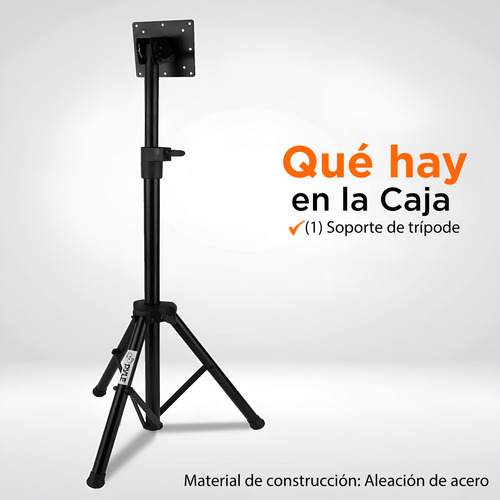 Pyle soporte plegable para TV LCD LED de hasta 32” - tripie portátil con altura ajustable, capacidad de 10 kg, compatible 200x200, 220x220