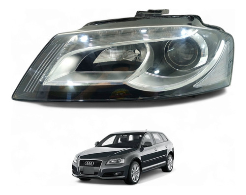 Farol Esquerdo A3 Sportback 2009 A 2012 Usado