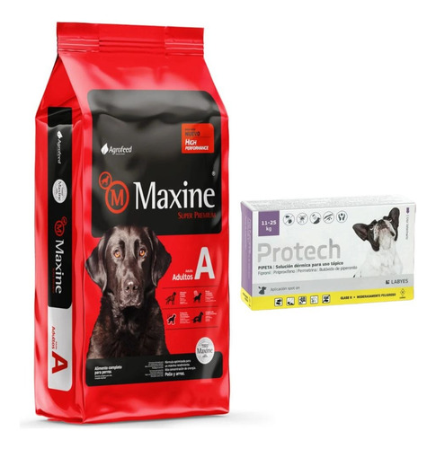 Maxine Perros Adultos 7,5 Kg + Pipeta Protech De 11 A 25kg D