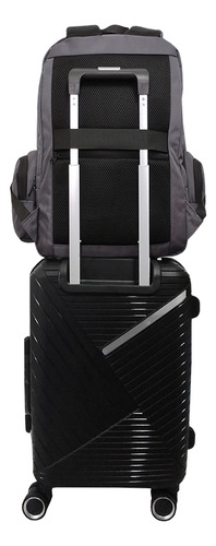 Mochila Ejecutiva Openroad Kossok Reforzada Ergonómica Color Gris