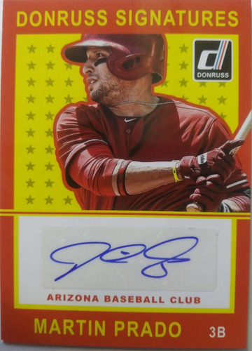 Martin Prado Signed Baseball Card