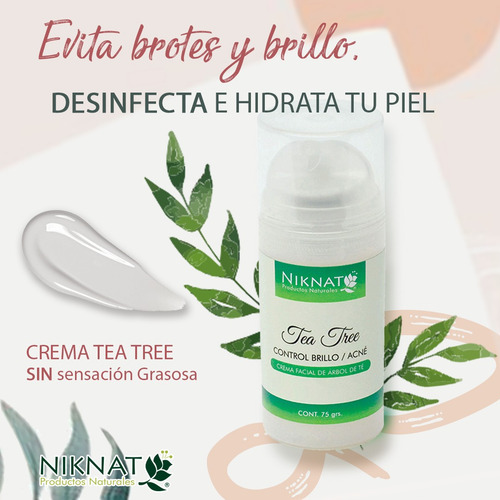 Tratamiento Antiacné Brotes Y Puntos Negros- Tea Tree -6pzs