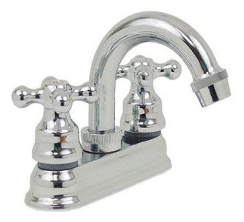 Mezcladora Lavabo Abs Acabado Cromo Maneral Cruz Fontanery Color Plateado