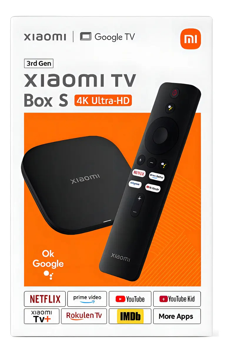 Mi Tv Box S Xiaomi Terceira Geração 4k Ultra Hd Bi Volt Cor Cor Branco Tipo De Controle Remoto Padrão