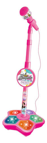 Juguete Con Micrófono Para Cantar Música Con Luces Rojo