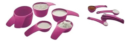 Set  Cucharas Y Tazas Medidoras Tupperware Meditazas 0% Bpa