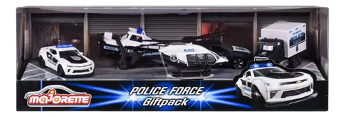 Majorette Set De 5 Vehículos Fuerza De Policía Policía Blanco (Usado)