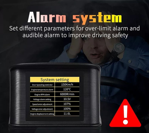 Aviso Digital De Velocidade De Temperatura Obd2 P10 Hud