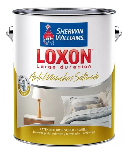 Loxon Interior Ld Anti-manchas Satinado Blanco 10 Lts - Rex