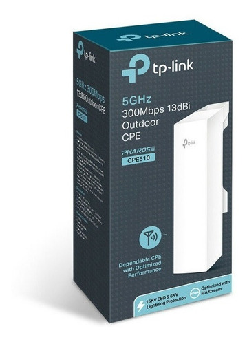 Tp-link Antena Direccional Cpe510/5ghz/13 Dbi/300 Mbps/poe