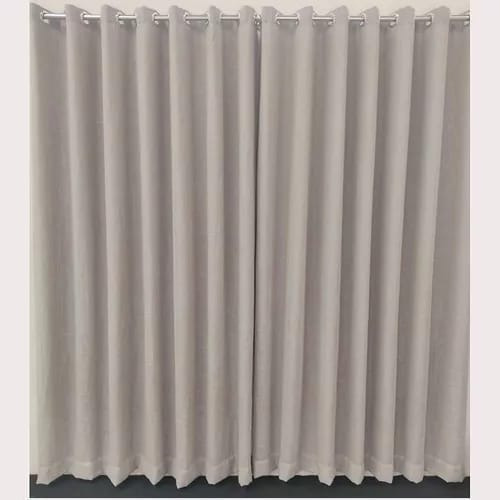 Kit Cortinas Alto Padrão Linho Com Blackout 80% Para Varão