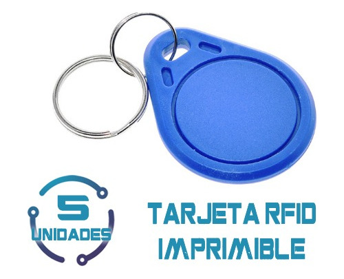 5 Llavero Azul Nfc Rfid Imrpimibles Para Arduino Y Esp32 