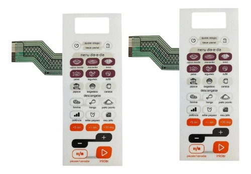 Kit 2 Membranas Teclado Microondas Brastemp Bms45 Bms 45