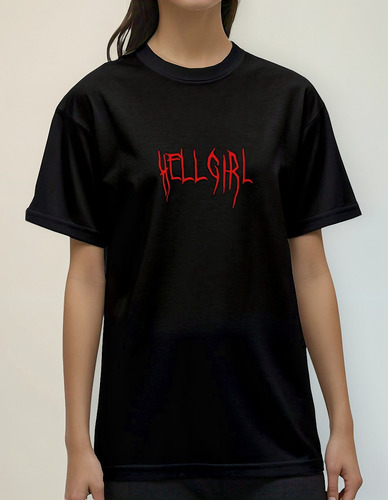 Remera De Algodón Hell Girl - Goth Grunge Aesthetic Tumblr