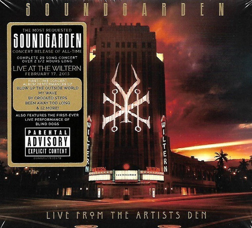 Cd Doble Soundgarden / Live From The Artists Den (2013) Eur