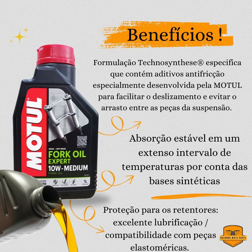 Óleo Suspensão Motul Crf 250 19-22 + Retentores E Guarda Pó