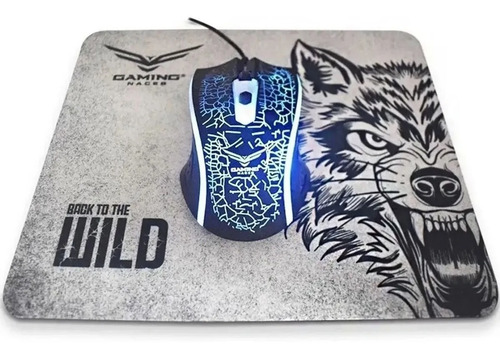 Kit Mouse Gamer + Mouse Pad Gaming Naceb Na-632