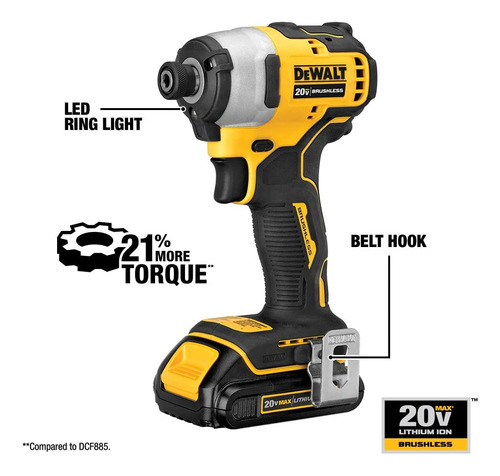 Kit Dewalt Atomic 20v, C/ Taladro Percutor Y Atornillador
