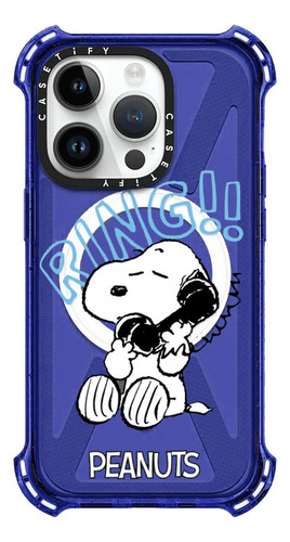 Bumper Magsafe Case iPhone 14 Pro Snoopy Morado