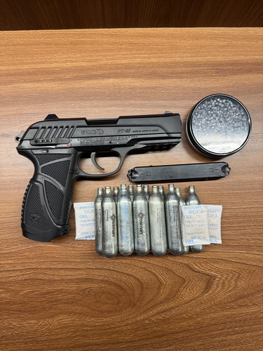 Pistola Pressão Gamo Pt-85 Usada + Faca Brinde Preto 4.5 Mm