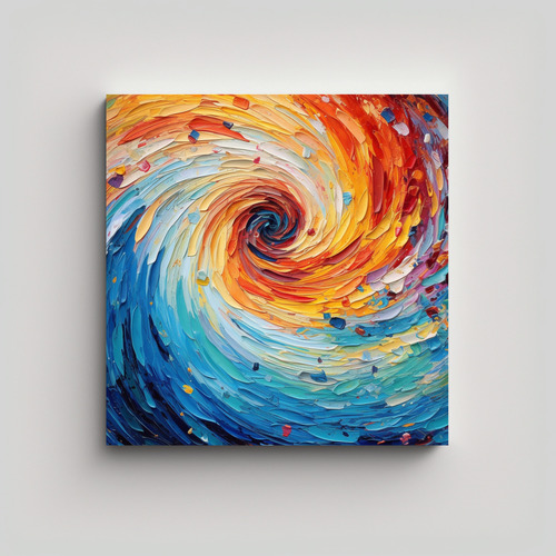 70x70cm Cuadro Espiral Alemana De Colores Frescos Flores