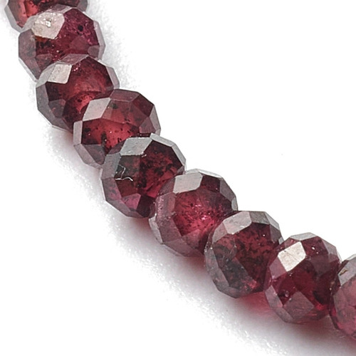 Pulsera Acero Inoxidable Granate Natural 6147 Protección Rojo 19 Cm 19 Cm