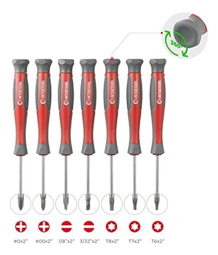 Juego De Destornilladores De Precisión De 7 Piezas Intertool
