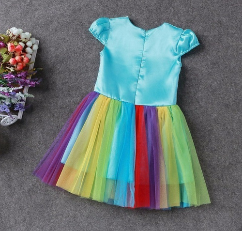 Imagem 3 de 3 de Fantasia Vestido Aniversário Infantil Unicórnio Promoção
