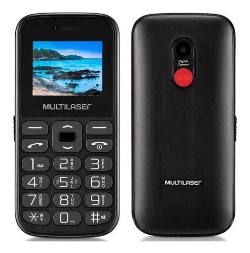 Celular New Vita Novo Senior Preto - Multilaser - P9120