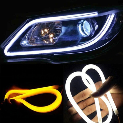 Tira Led Flexible 60cm Instalado Pestaña Led Cualquier Auto