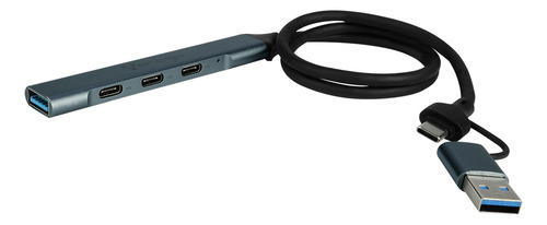 Vorago Hu-205 Concentrador De Puertos Usb 3.0 Ligero Usb Tipo C 3 Puertos Usb Tipo C Y Uno Adicional 3.0
