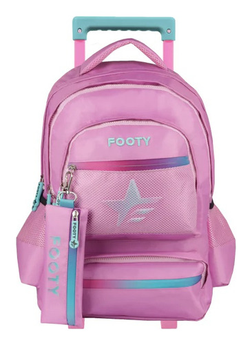 Mochila Footy Big Kids Star 1041 Color Lila Diseño Liso 29l