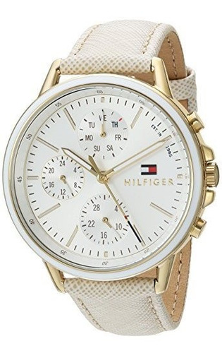 Reloj Casual De Piel Y Tono Dorado De Tommy Hilfiger Para Mu