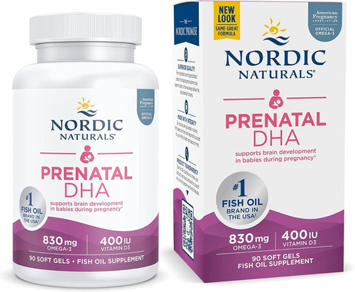 Nordic Naturals Prenatal Dha Omega-3 Vitamina D3 90 Cápsulas