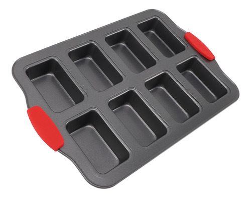 Molde Para Hornear Pan, 8 Cavidades, Mini Acero Al Carbono,