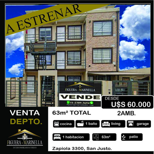 Hermosos Departamentos A Estrenar De 2 Ambientes Con Patio Y