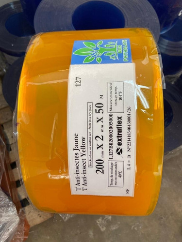 Cortina De Pvc Anti-inseto Amarela - Larg 0,80 X Alt 2,10