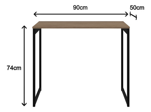 Mesa Escritório Escrivaninha Industrial + Gaveteiro Cômoda Cor Laminado com Preto