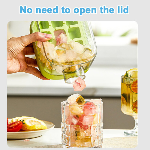 Ice Cube Bottle Con Popote, Bandeja De Hielo Y Botella De