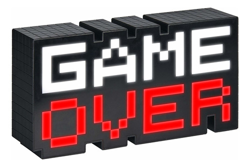 Lámpara Game Over - Luz De Píxeles De 8 Bits, Cambio  Plm