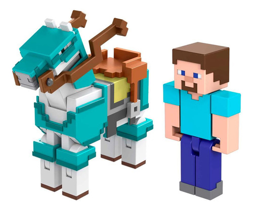 Mattel Minecraft Steve E Cavalo Armadura