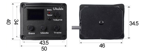 Eq Ecualizador Preamplificador Ukulele Piezo Pickup Para
