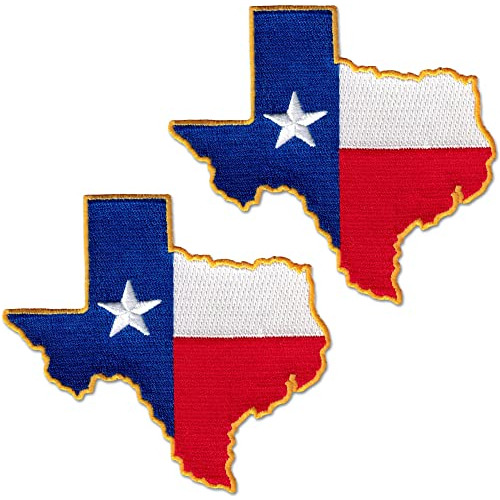 Parches De La Bandera Del Estado De Texas (paquete De 2) Par