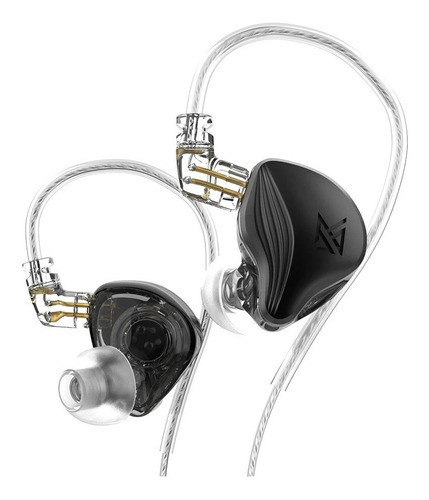 Imagen 3 de 6 de Kz Zex Audifonos Sin Micro + Estuche In Ear Negro Black
