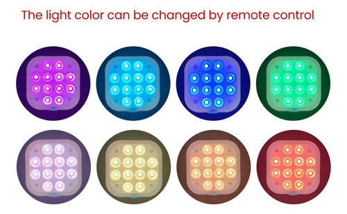 Luces De Piscina Sumergibles Recargables Con Control Remoto,