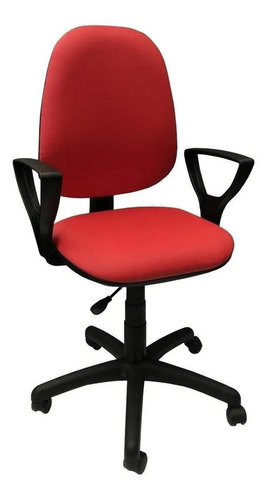 Silla de escritorio Mondo Sedie Roma alta giratoria ergonómica  roja con tapizado de tela