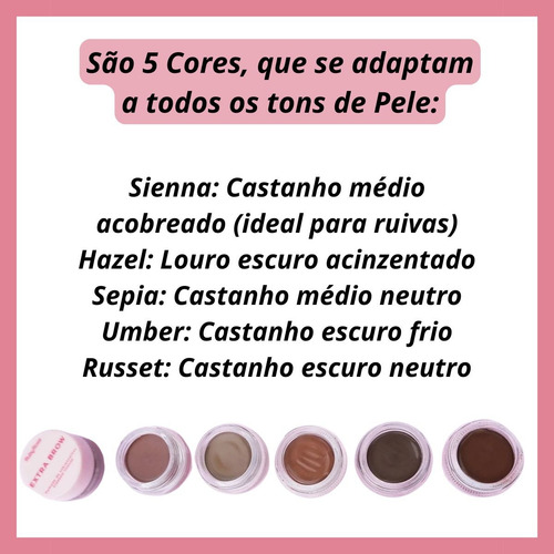 Pomada Para Sobrancelhas Extra Brow Linha Rosa Ruby Rose