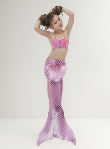 Conjunto De Traje De Baño De 3 Piezas Con Cola De Sirena Par